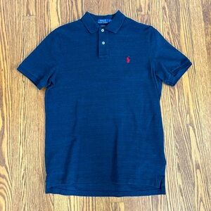 CLASSIC FIT MESH POLO SHIRT, NAVY BLUE, M